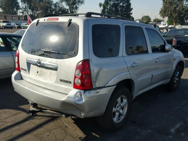 4F2CZ04105KM54296 - 2005 MAZDA TRIBUTE S SILVER photo 4