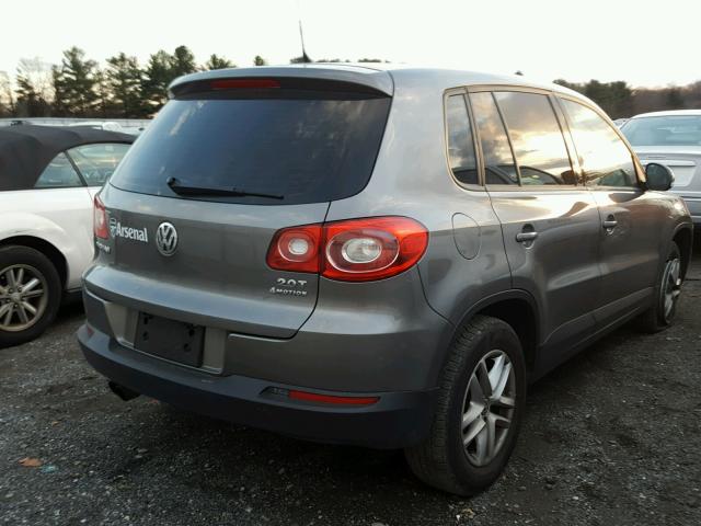 WVGBV7AX9BW526590 - 2011 VOLKSWAGEN TIGUAN S GRAY photo 4