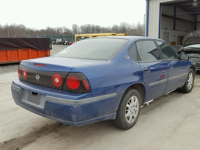 2G1WF52E759169226 - 2005 CHEVROLET IMPALA BLUE photo 4