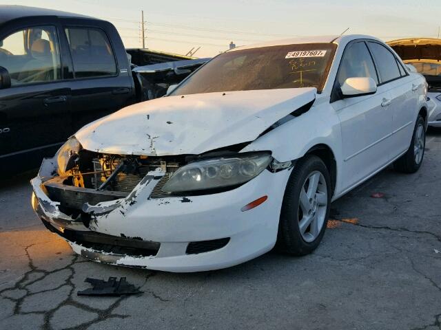 1YVFP80C545N43877 - 2004 MAZDA 6 I WHITE photo 2