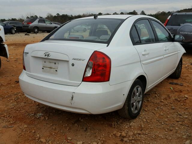 KMHCN46C78U217732 - 2008 HYUNDAI ACCENT GLS WHITE photo 4