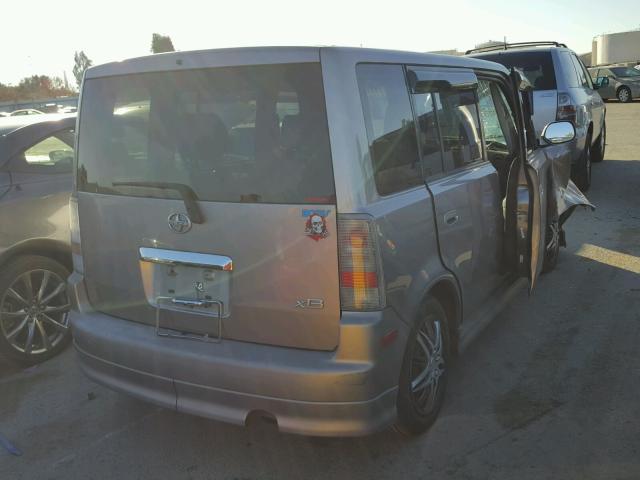 JTLKT324340149997 - 2004 TOYOTA SCION XB GRAY photo 4