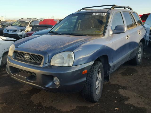 KM8SC13D33U342443 - 2003 HYUNDAI SANTA FE G BLUE photo 2