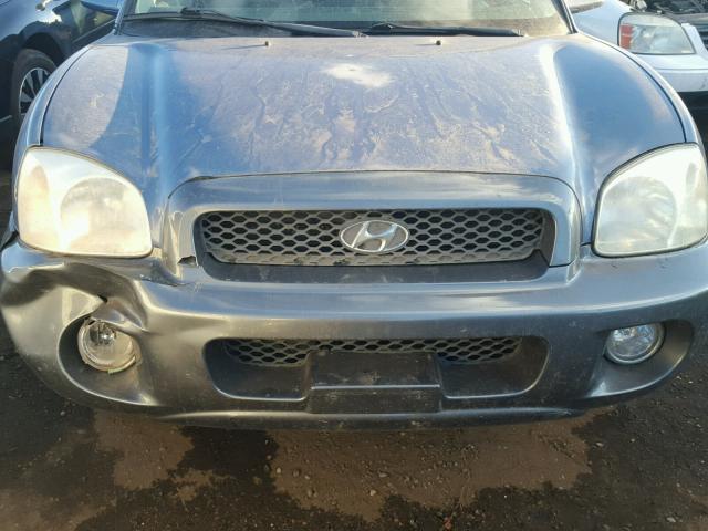 KM8SC13D33U342443 - 2003 HYUNDAI SANTA FE G BLUE photo 7