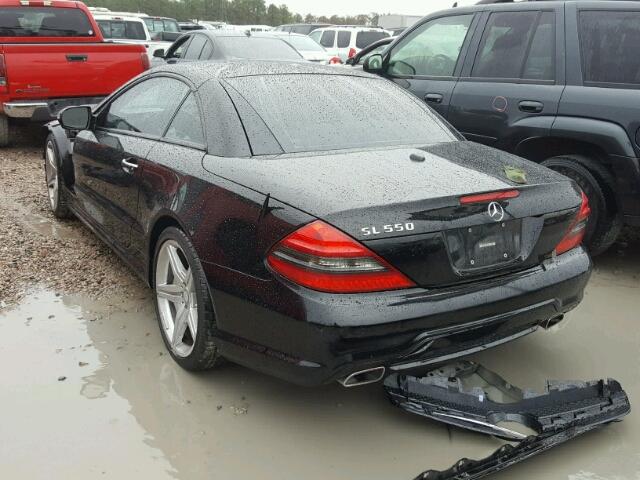 WDBSK7BA8BF163723 - 2011 MERCEDES-BENZ SL 550 BLACK photo 3