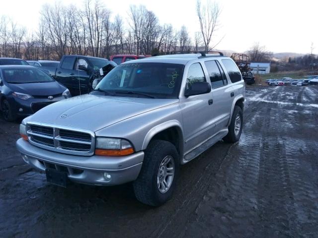 1D4HS48N83F563211 - 2003 DODGE DURANGO SL SILVER photo 2