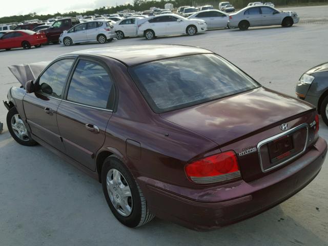 KMHWF25H84A019717 - 2004 HYUNDAI SONATA GL RED photo 3