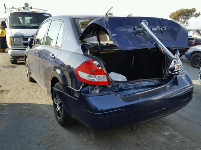 3N1BC11E79L440994 - 2009 NISSAN VERSA S BLUE photo 3