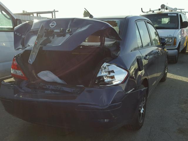 3N1BC11E79L440994 - 2009 NISSAN VERSA S BLUE photo 4