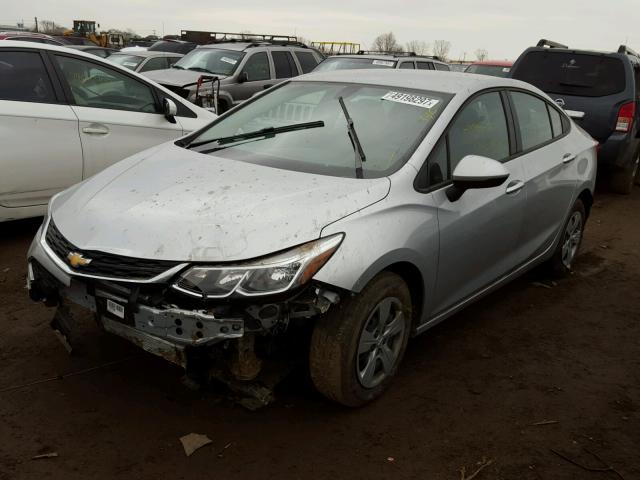 1G1BC5SM0H7216715 - 2017 CHEVROLET CRUZE LS SILVER photo 2