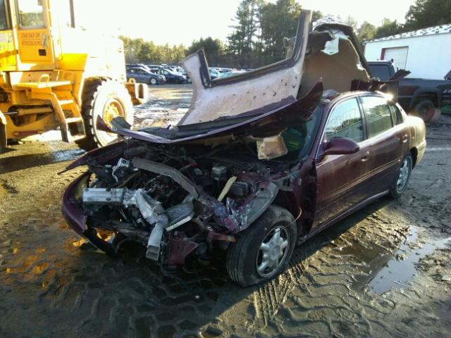 1G4HP54K614178590 - 2001 BUICK LESABRE CU MAROON photo 2