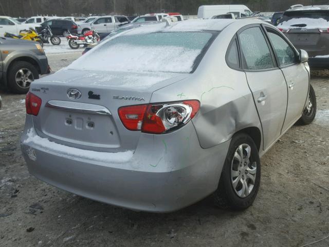 KMHDU4ADXAU889166 - 2010 HYUNDAI ELANTRA BL SILVER photo 4