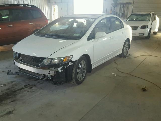 2HGFA16939H525230 - 2009 HONDA CIVIC EXL WHITE photo 2