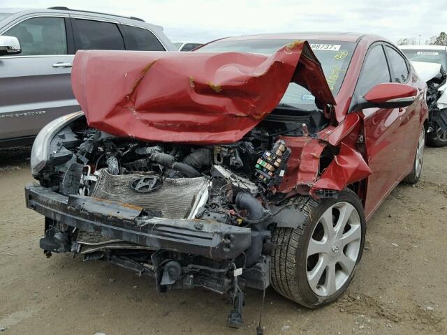 KMHDH4AEXCU467267 - 2012 HYUNDAI ELANTRA GL RED photo 2