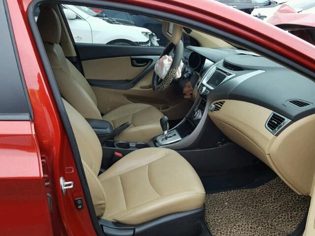 KMHDH4AEXCU467267 - 2012 HYUNDAI ELANTRA GL RED photo 5