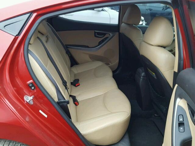 KMHDH4AEXCU467267 - 2012 HYUNDAI ELANTRA GL RED photo 6