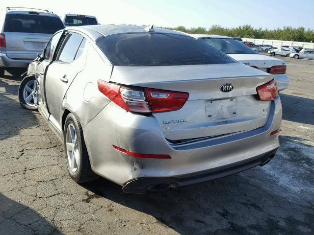 KNAGM4A76F5536093 - 2015 KIA OPTIMA LX SILVER photo 3