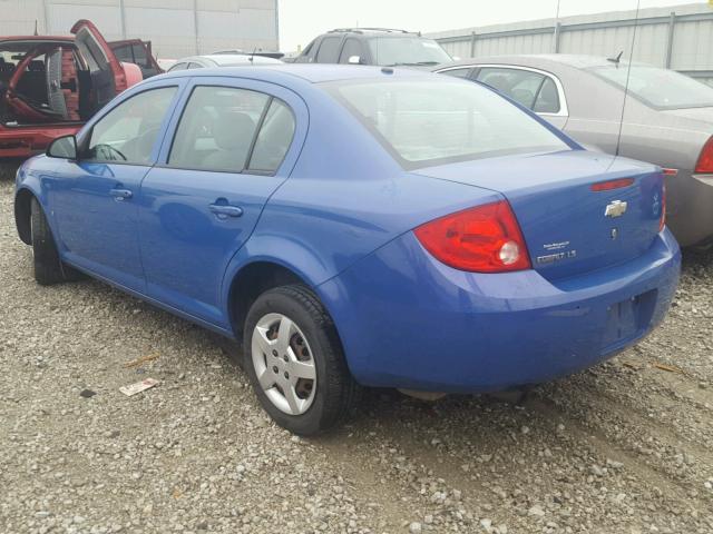 1G1AK58F687104119 - 2008 CHEVROLET COBALT LS BLUE photo 3