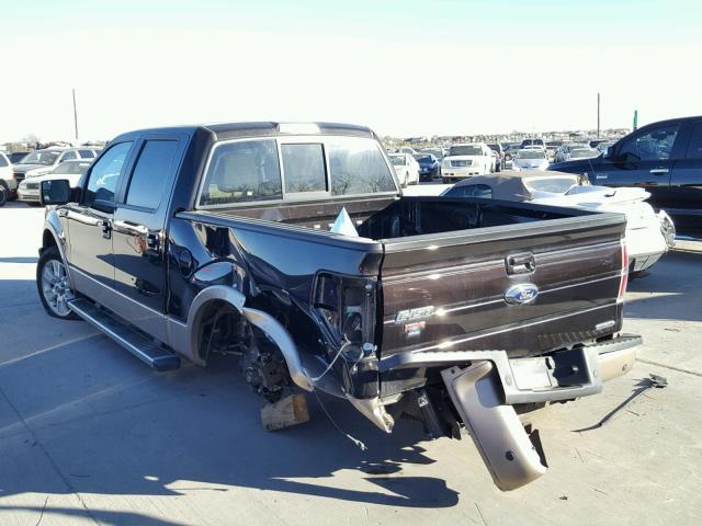 1FTFW1CF0DKF94274 - 2013 FORD F150 SUPER BLACK photo 3