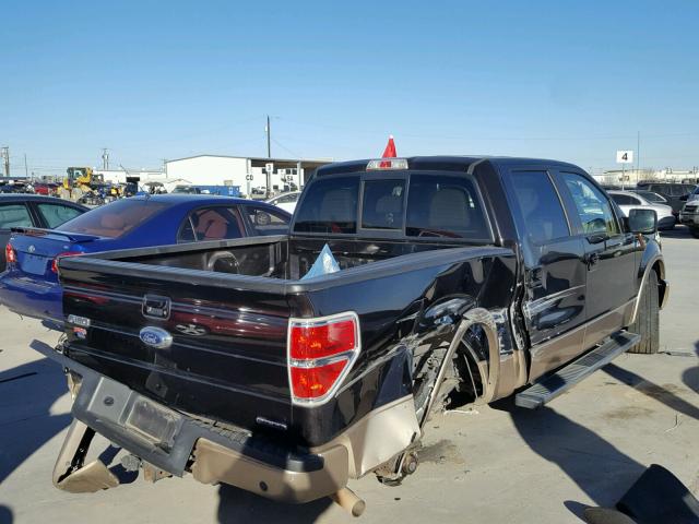 1FTFW1CF0DKF94274 - 2013 FORD F150 SUPER BLACK photo 4