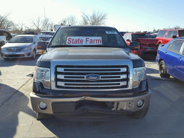 1FTFW1CF0DKF94274 - 2013 FORD F150 SUPER BLACK photo 9