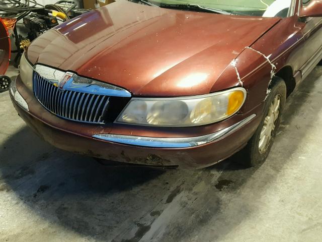 1LNHM97V6YY767518 - 2000 LINCOLN CONTINENTA MAROON photo 9