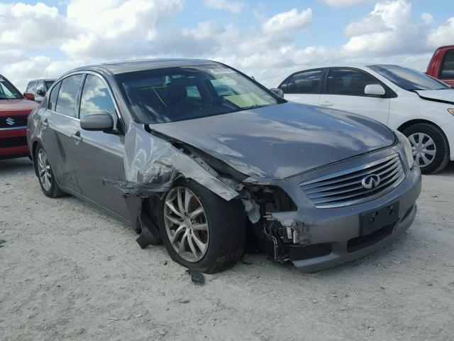 JNKBV61F67M811402 - 2007 INFINITI G35 SILVER photo 1