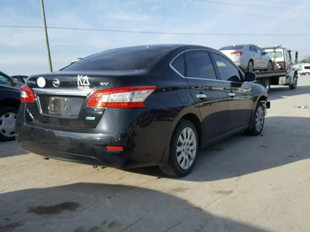 3N1AB7AP0DL707565 - 2013 NISSAN SENTRA S BLACK photo 4