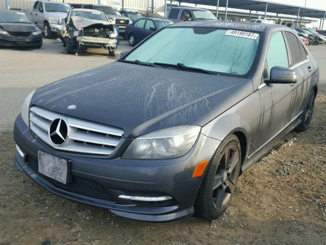 WDDGF8BB3BR134628 - 2011 MERCEDES-BENZ C 300 4MAT GRAY photo 2