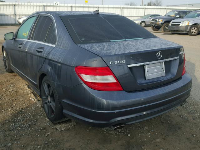 WDDGF8BB3BR134628 - 2011 MERCEDES-BENZ C 300 4MAT GRAY photo 3