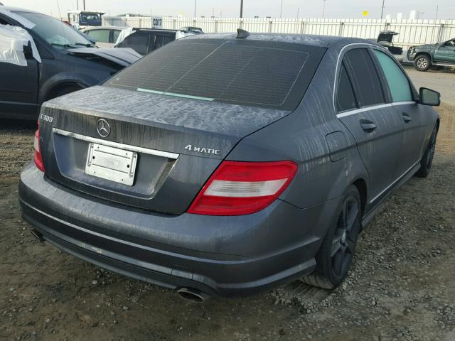 WDDGF8BB3BR134628 - 2011 MERCEDES-BENZ C 300 4MAT GRAY photo 4