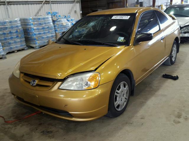 1HGEM22501L020524 - 2001 HONDA CIVIC LX GOLD photo 2