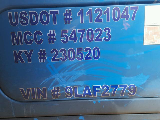 1FUJGLDRX9LAF2779 - 2009 FREIGHTLINER CASCADIA 1 BLUE photo 10