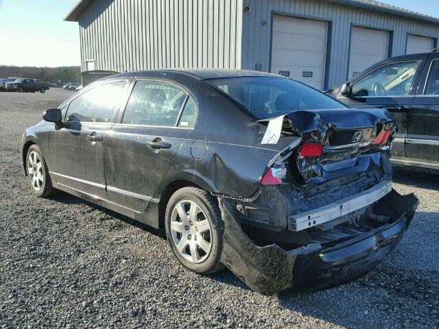 2HGFA16599H527433 - 2009 HONDA CIVIC LX BLACK photo 3