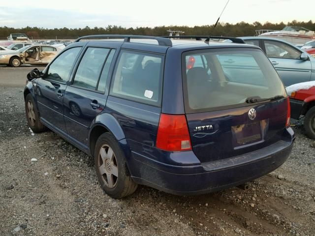 WVWSK61J61W628561 - 2001 VOLKSWAGEN JETTA GLS BLUE photo 3