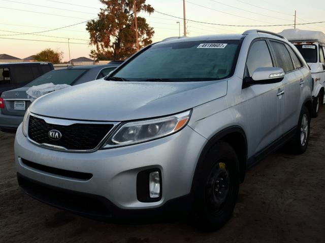 5XYKT3A60EG504926 - 2014 KIA SORENTO LX SILVER photo 2