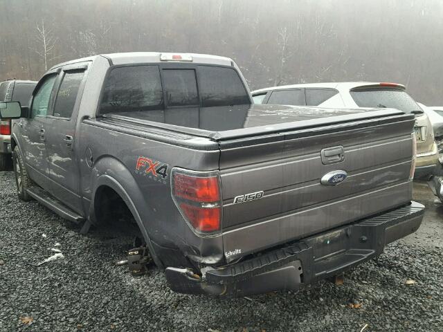 1FTFW1ETXDFD88326 - 2013 FORD F150 SUPER GRAY photo 3