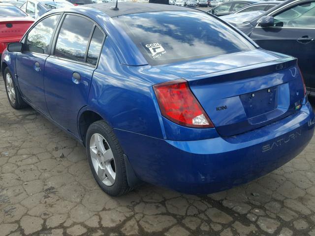 1G8AJ55FX6Z152054 - 2006 SATURN ION LEVEL BLUE photo 3