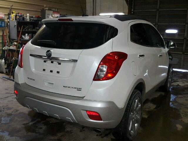 KL4CJGSB0EB671918 - 2014 BUICK ENCORE WHITE photo 4