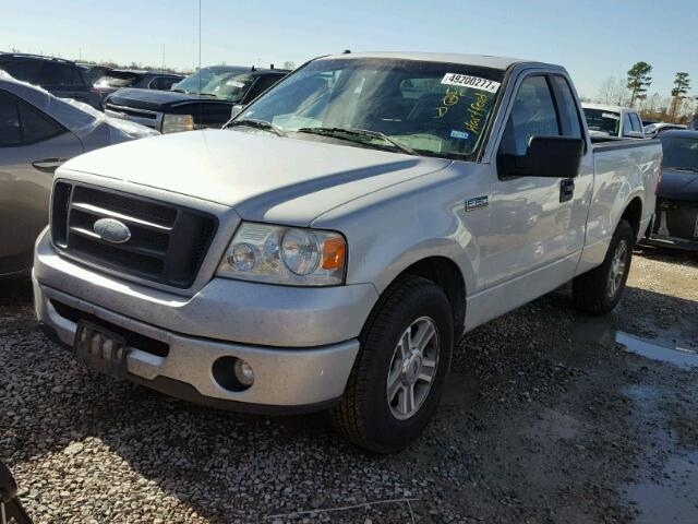 1FTRF12W48KC96525 - 2008 FORD F150 SILVER photo 2