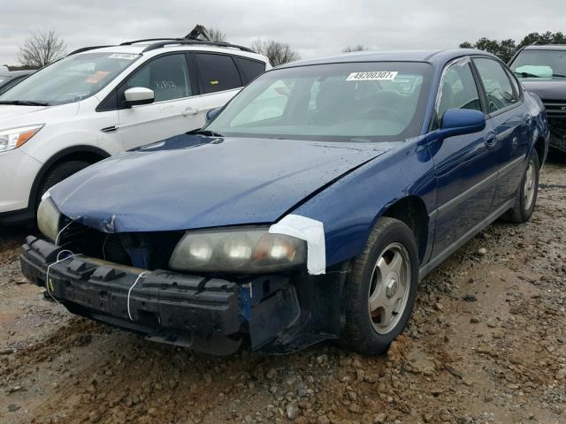 2G1WF52E249220730 - 2004 CHEVROLET IMPALA BLUE photo 2