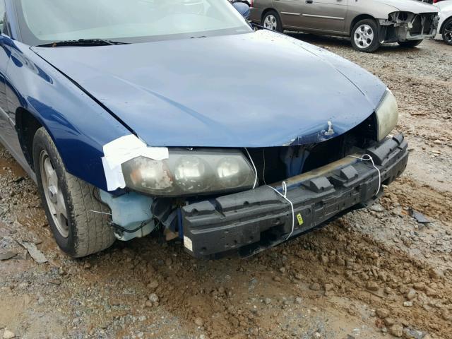 2G1WF52E249220730 - 2004 CHEVROLET IMPALA BLUE photo 9