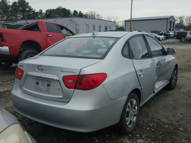 KMHDU4AD7AU139756 - 2010 HYUNDAI ELANTRA BL SILVER photo 4