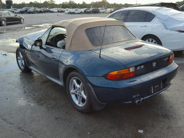 4USCH3335XLF70174 - 1999 BMW Z3 2.8 GREEN photo 3