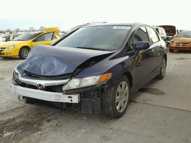 1HGFA16576L119706 - 2006 HONDA CIVIC LX BLUE photo 2