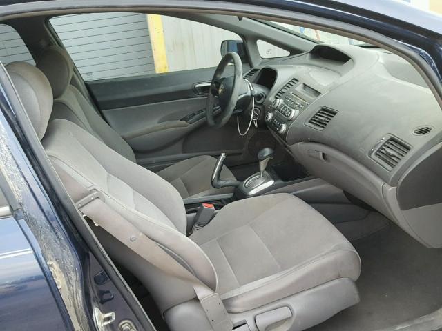 1HGFA16576L119706 - 2006 HONDA CIVIC LX BLUE photo 5