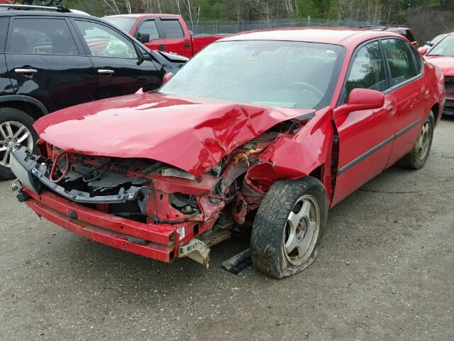 2G1WF52E249358011 - 2004 CHEVROLET IMPALA RED photo 2