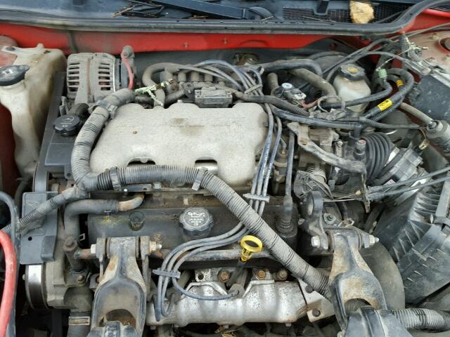 2G1WF52E249358011 - 2004 CHEVROLET IMPALA RED photo 7