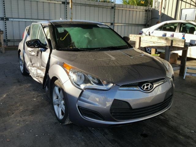 KMHTC6AD3FU244490 - 2015 HYUNDAI VELOSTER B GRAY photo 1