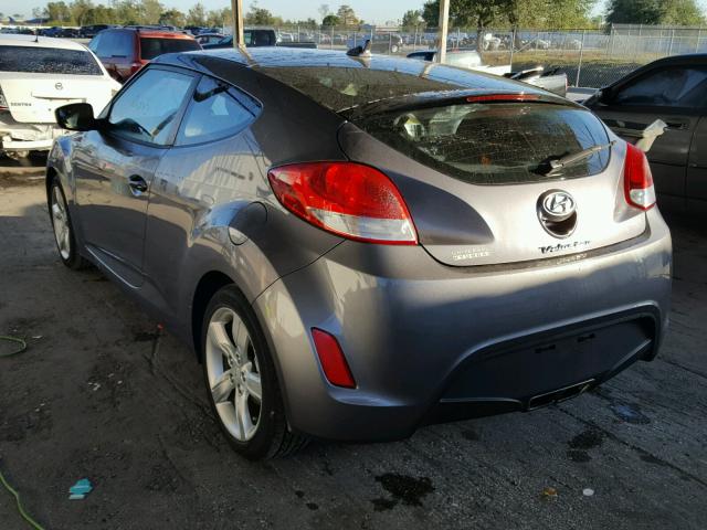 KMHTC6AD3FU244490 - 2015 HYUNDAI VELOSTER B GRAY photo 3